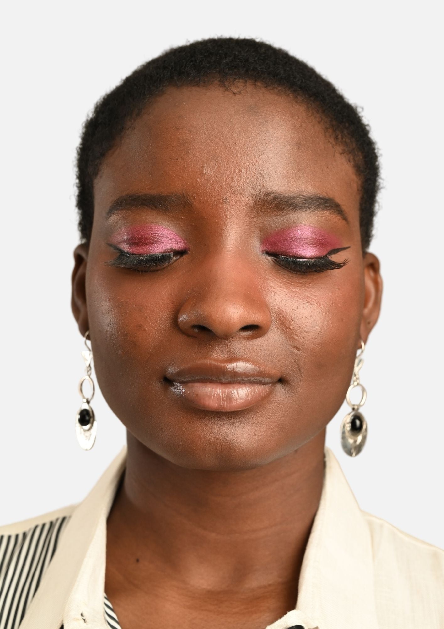 Boucles d'oreilles Touareg onyx noir Amina Mama