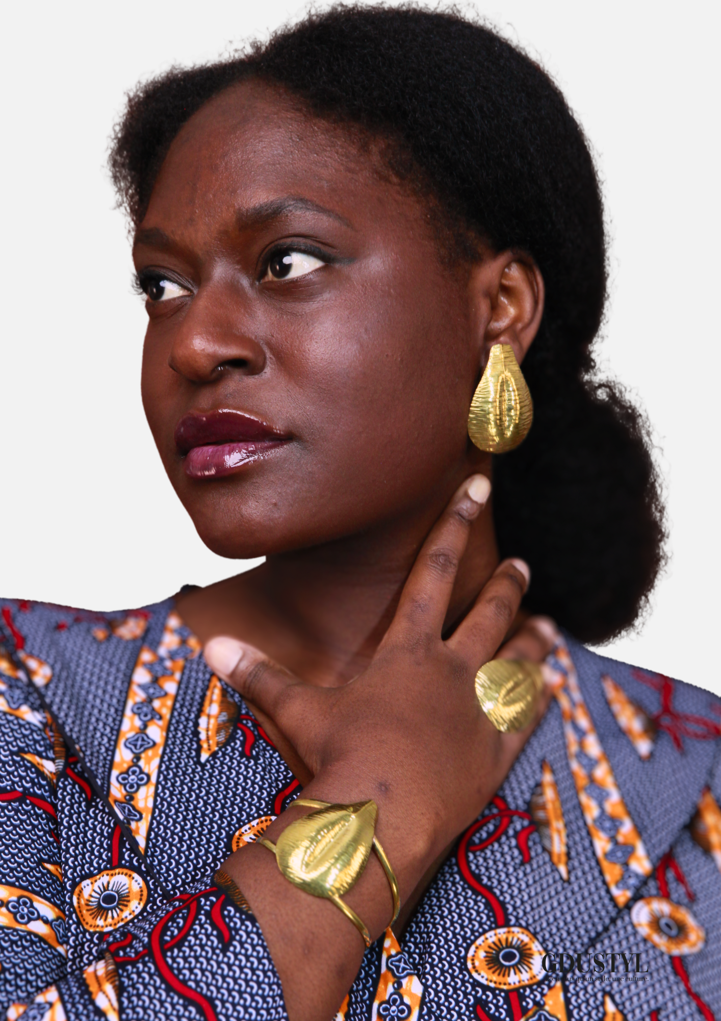 Boucles d'oreilles bronze “Reine Kobi Serwaa II”