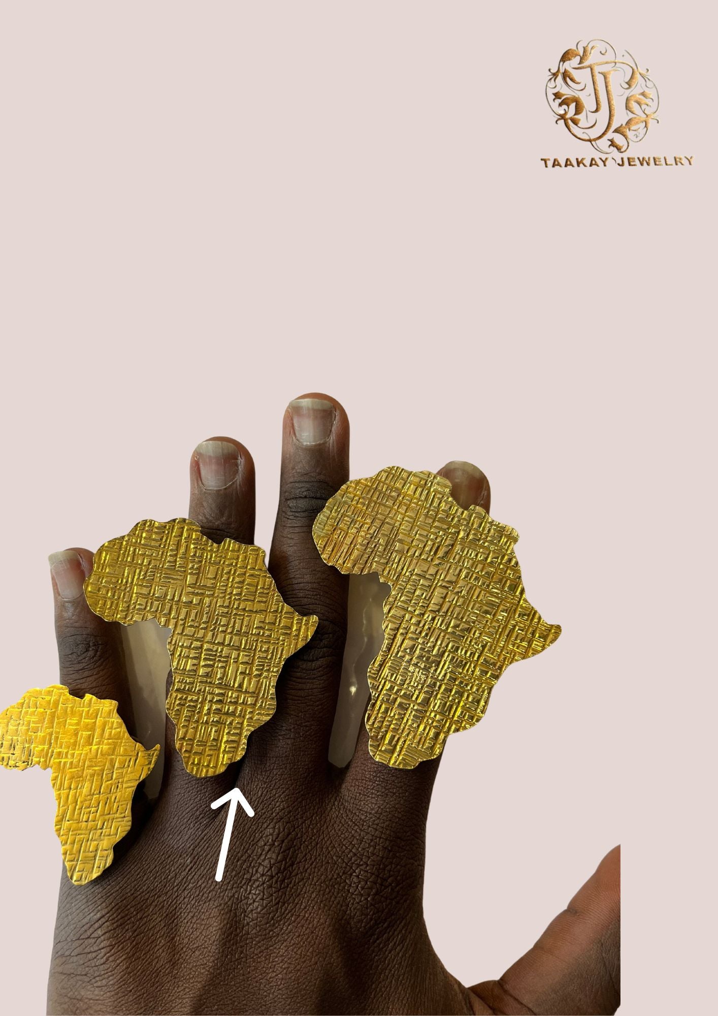 Bague bronze carte d’Afrique “Kama” L