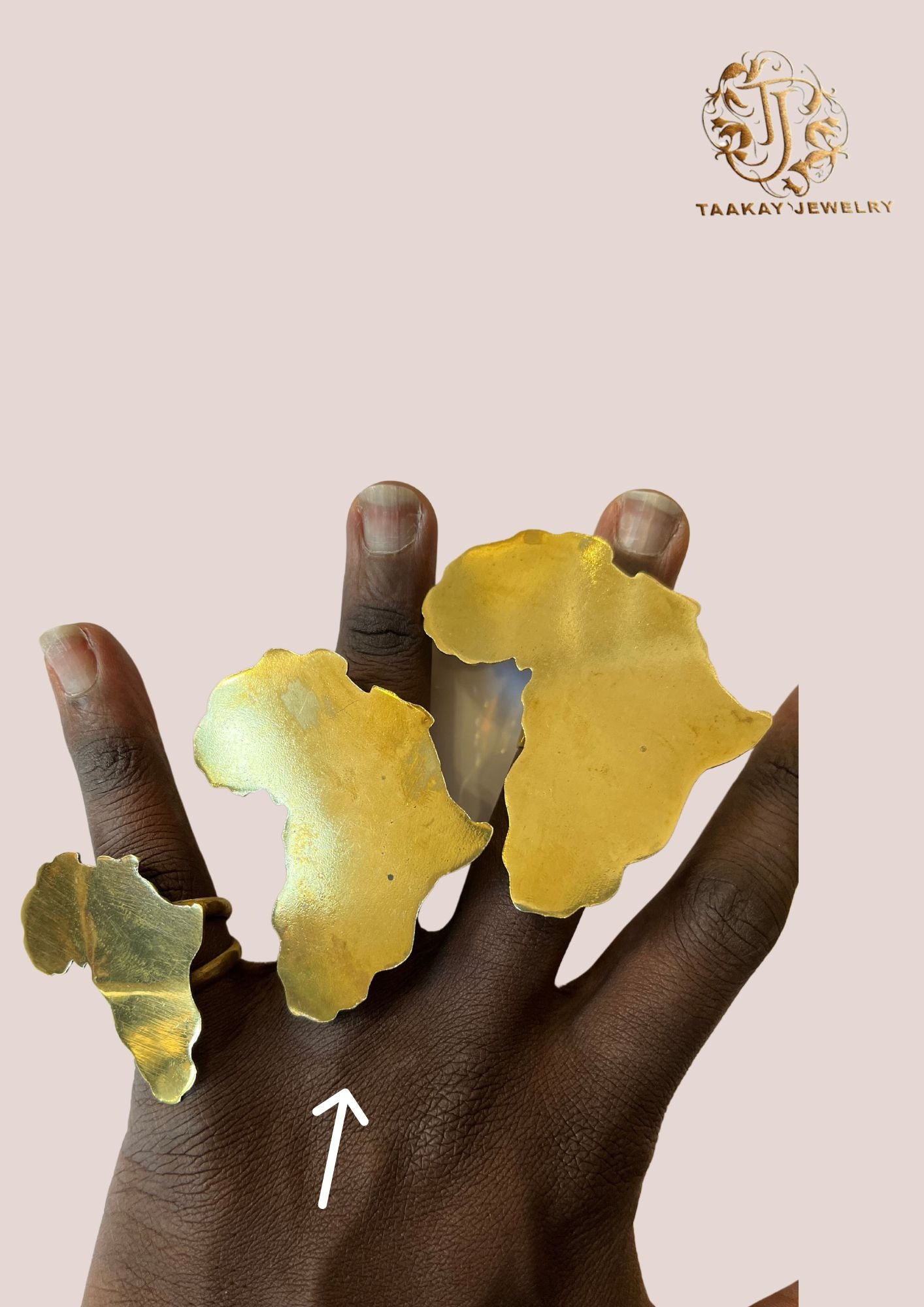 Bague bronze carte d’Afrique “Kama” L