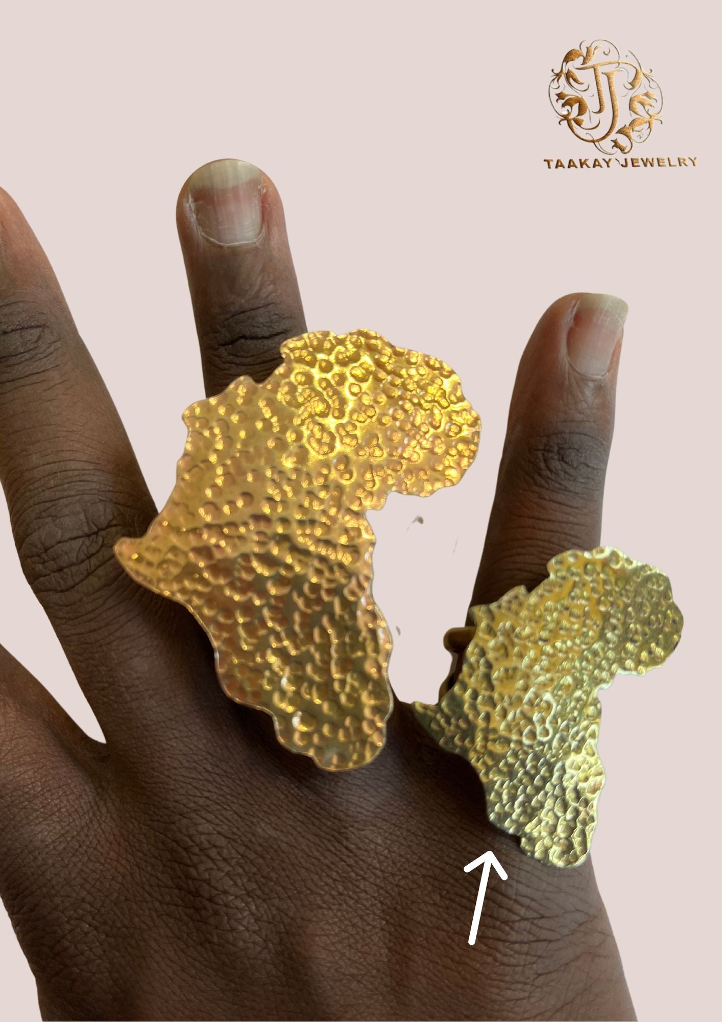 Bague bronze carte d’Afrique “Kama” L