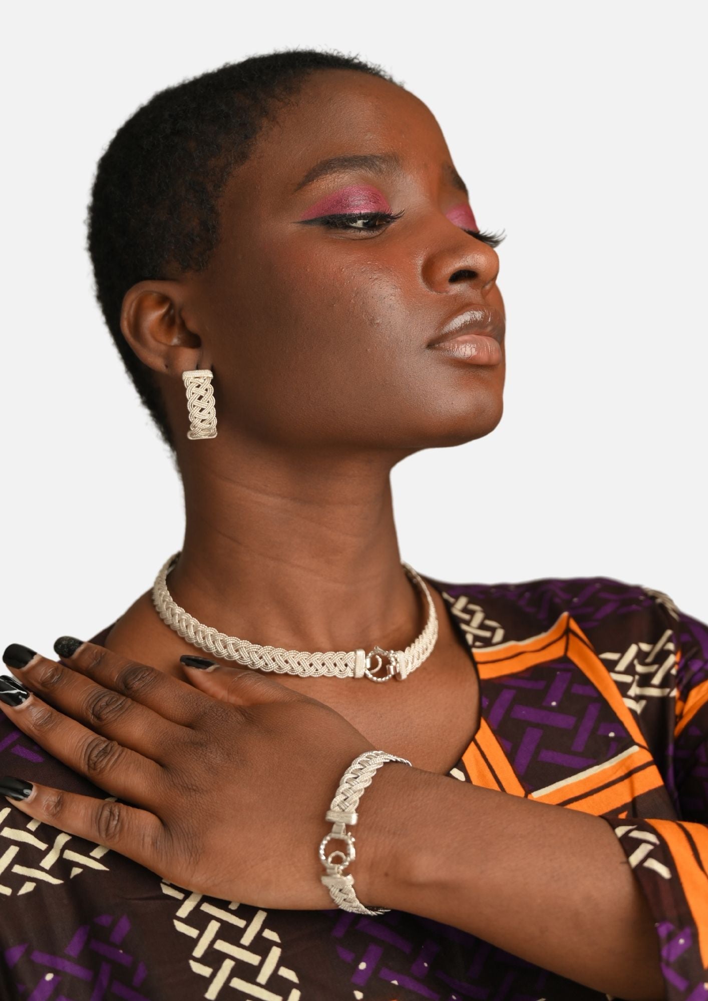 Parure argent Ndoumbélane en argent massif 925