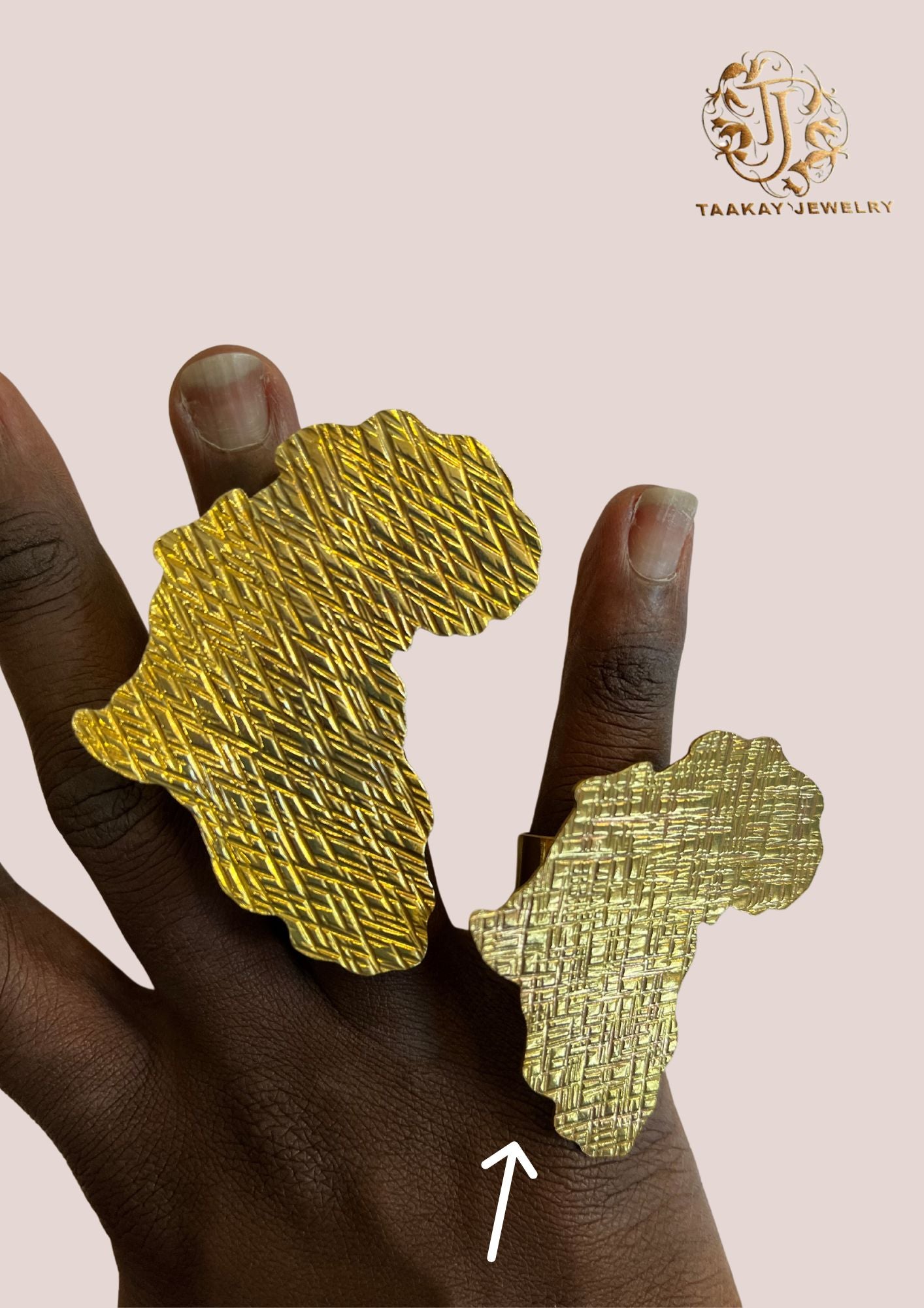 Bague bronze carte d’Afrique “Kama” L