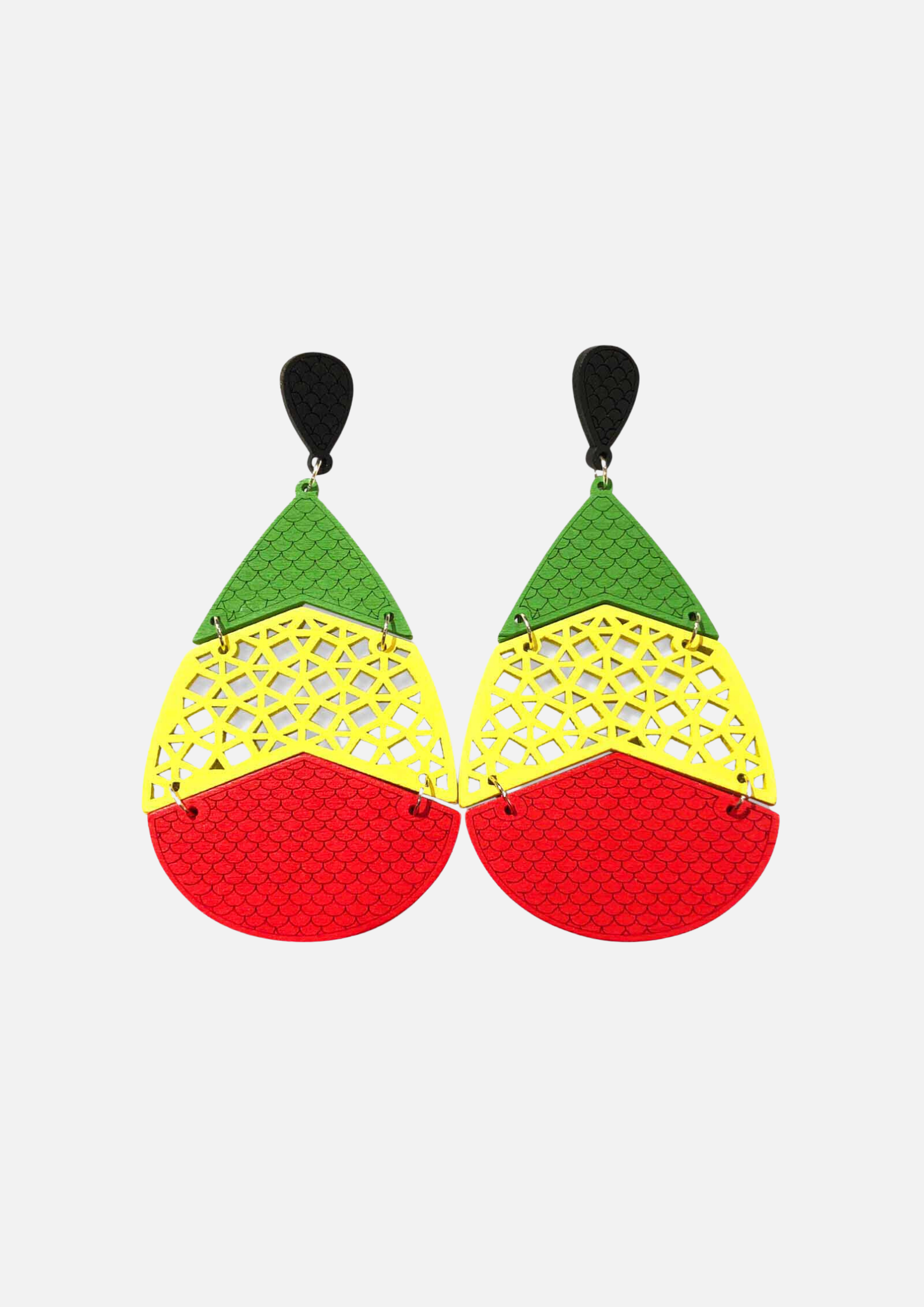 Boucles d’oreille en bois “Fofana”