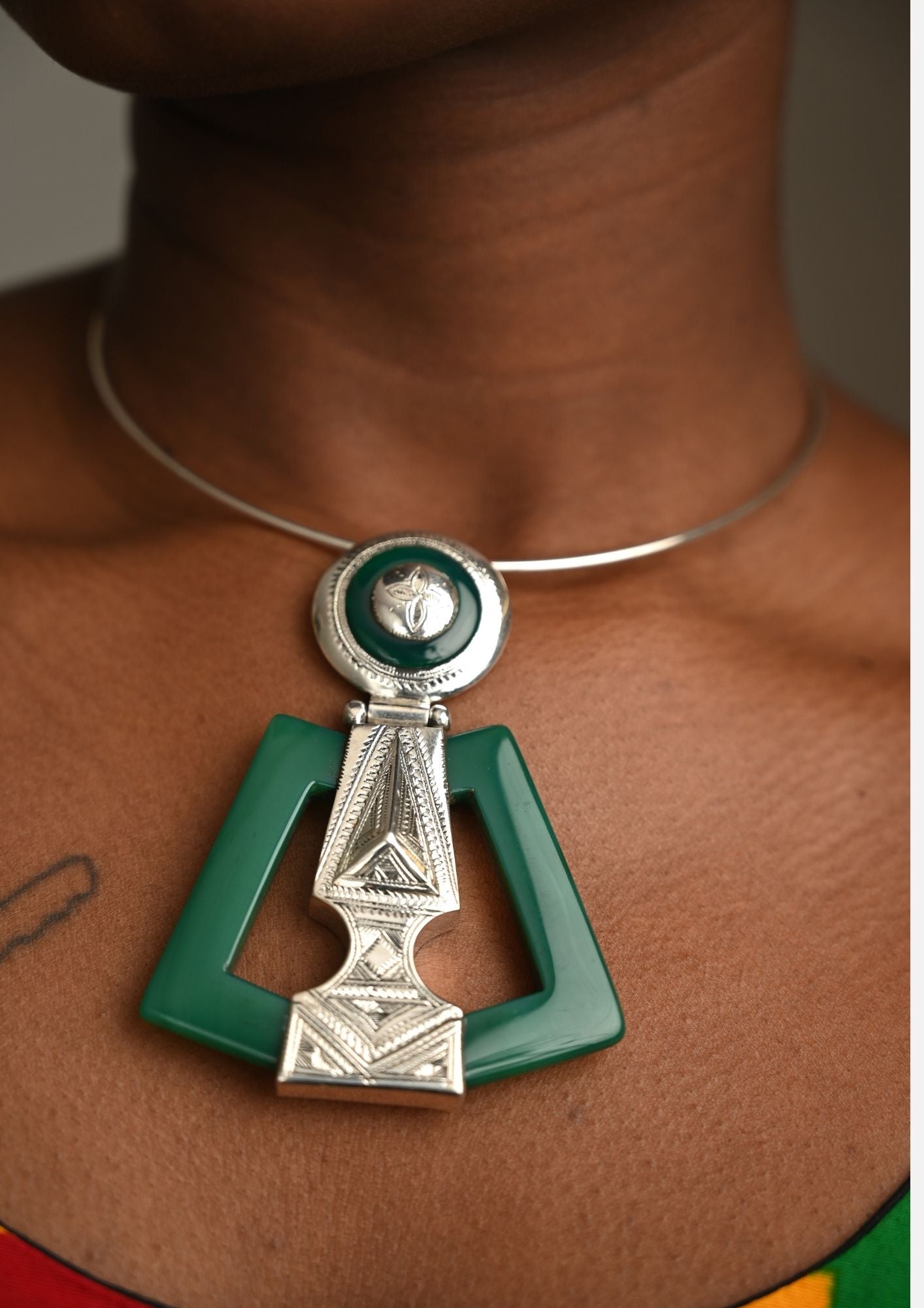 Collier Touareg "AZIZA" en Argent