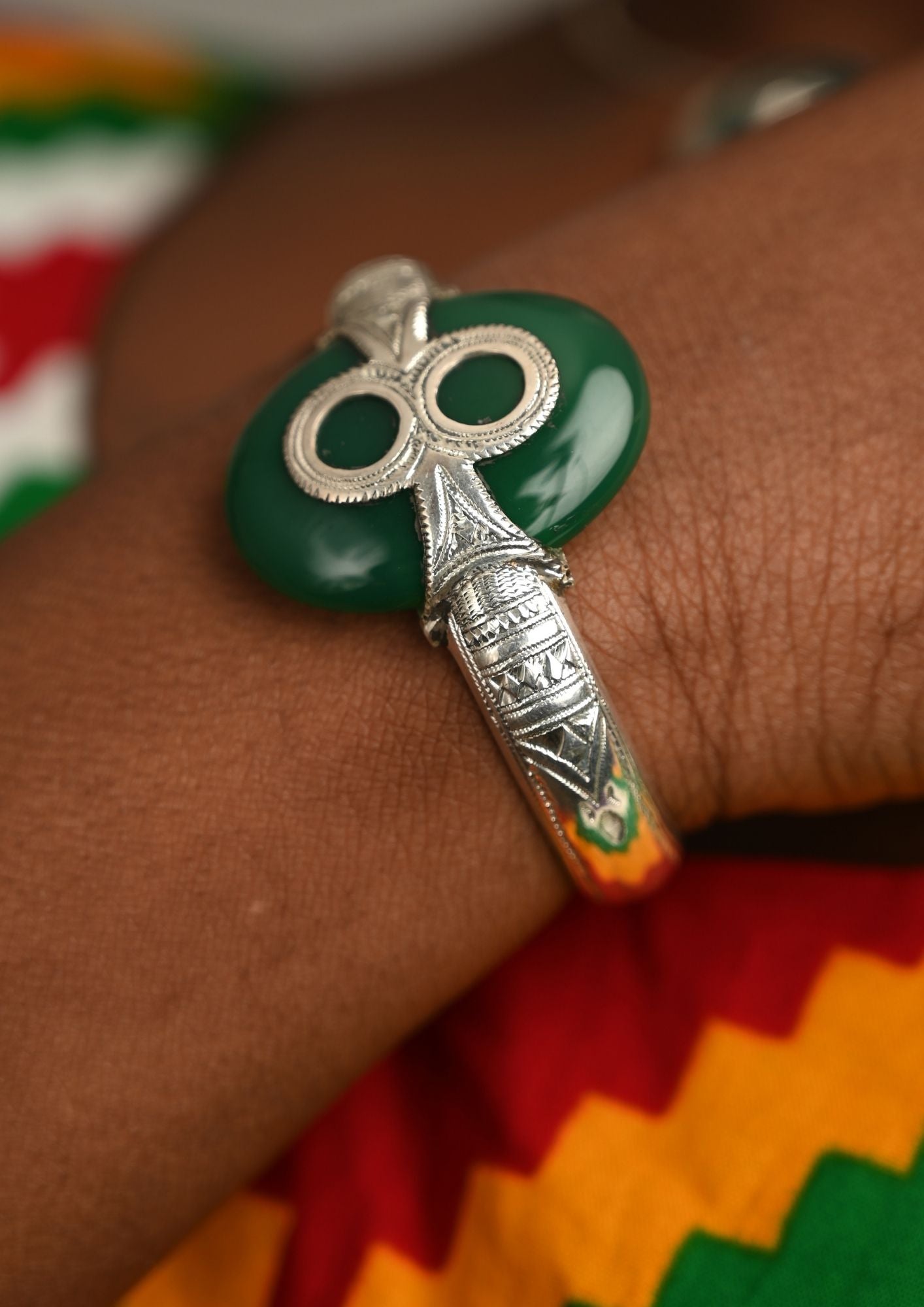 Bracelet Touareg Tamaynut Jade vert