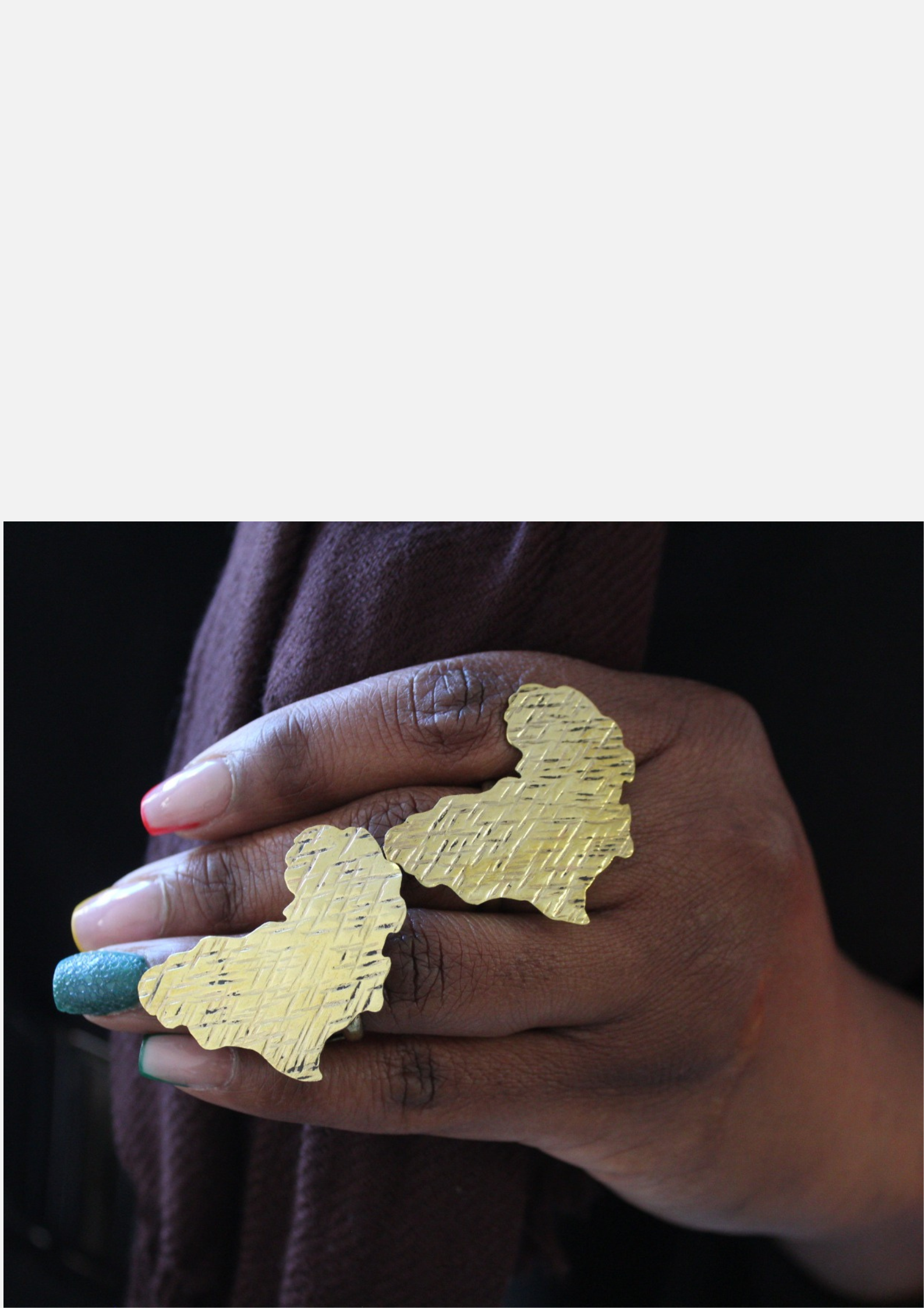 Bague bronze carte d’Afrique “Kama” M