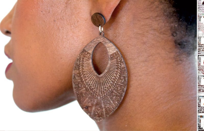 Boucles d’oreille en bois “Sall”