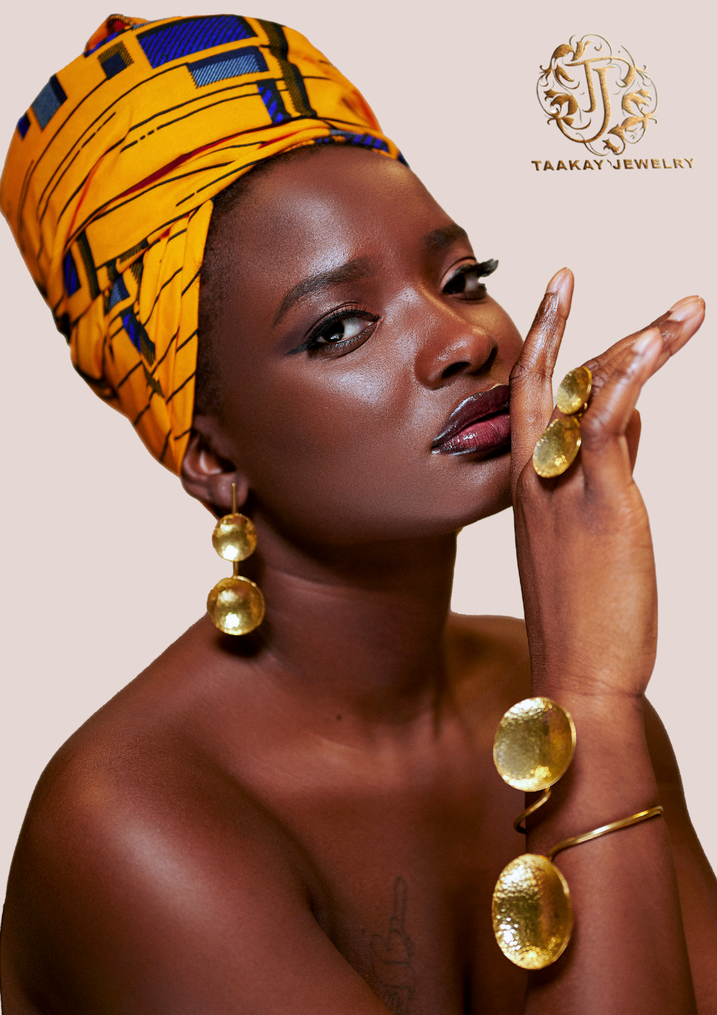 Parure bronze “Genevieve” martelé