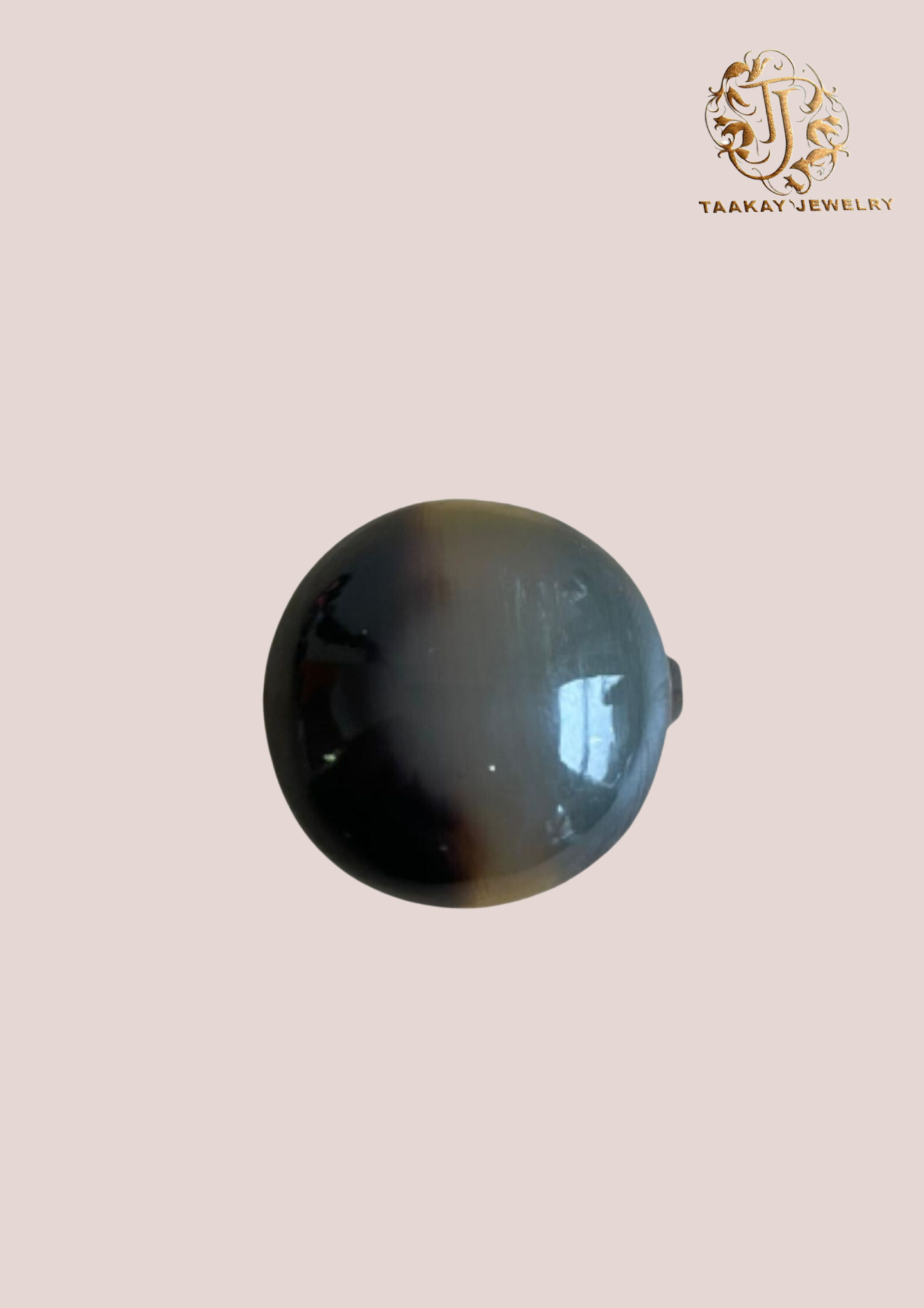 Bague en corne “la belle boule noire”