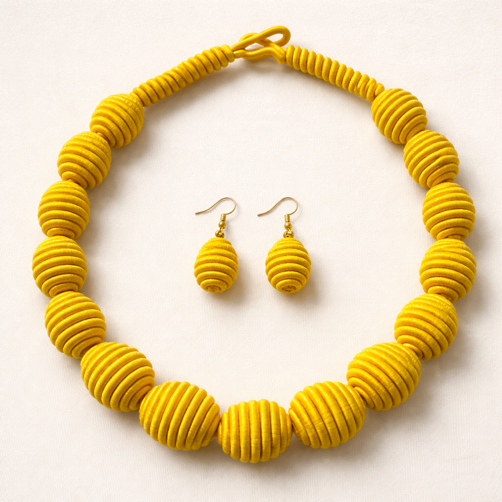 SAFARA – Parure artisanale en fil de soie | Bijoux du Sénégal