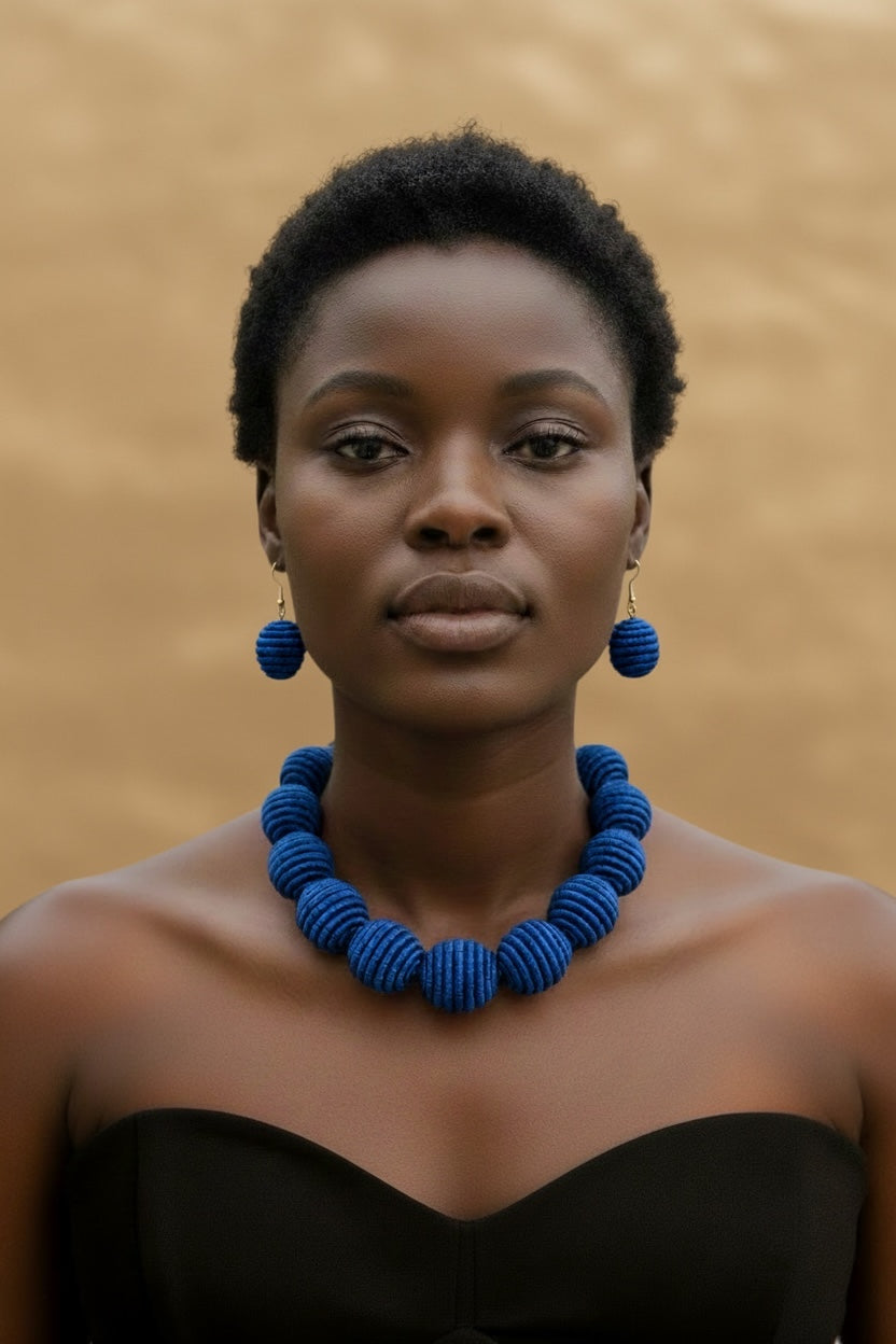 PARURE ras de cou fils de soie " SOUMAYA”