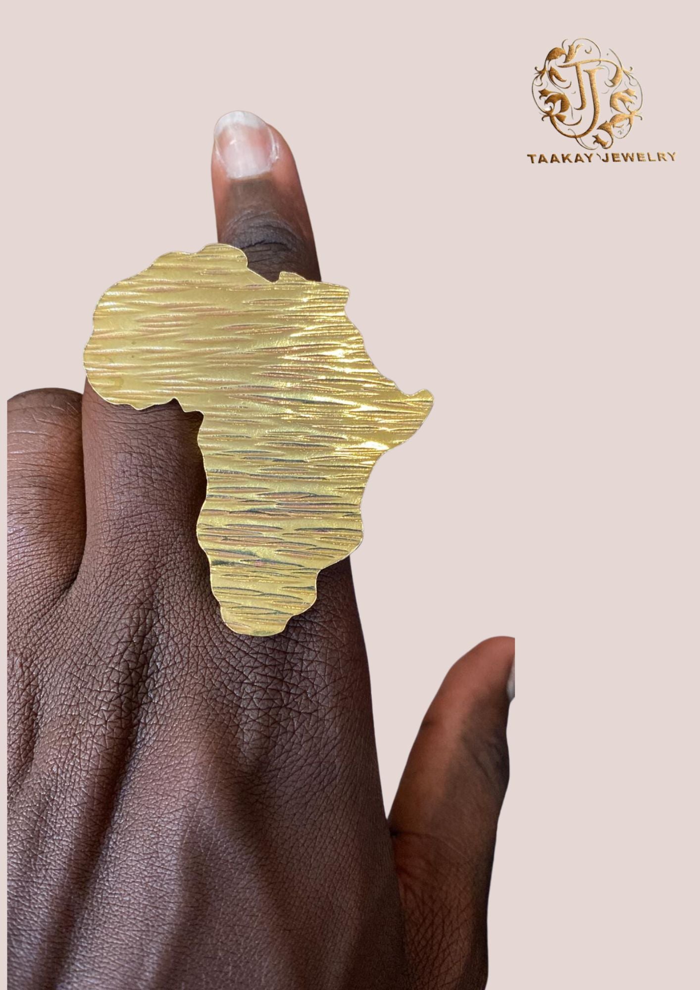 Bague bronze carte d’Afrique “Kama” L