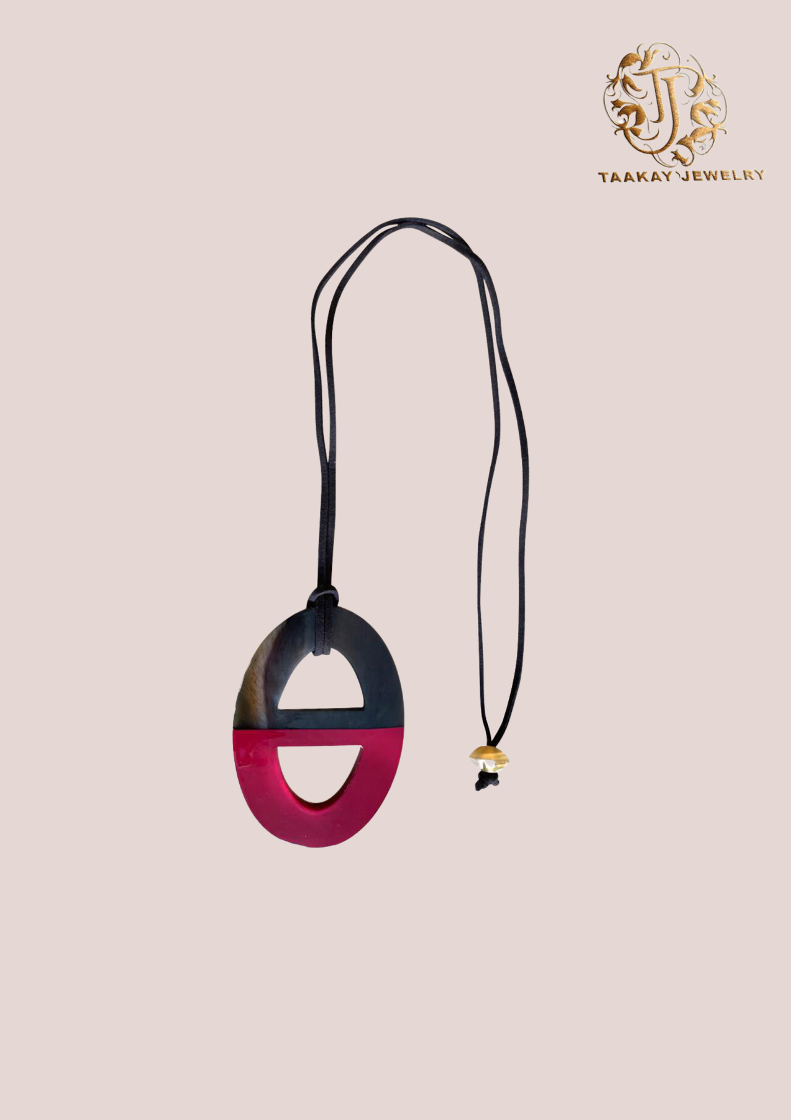 Sautoir en corne “Tara, la rose” (Collier)